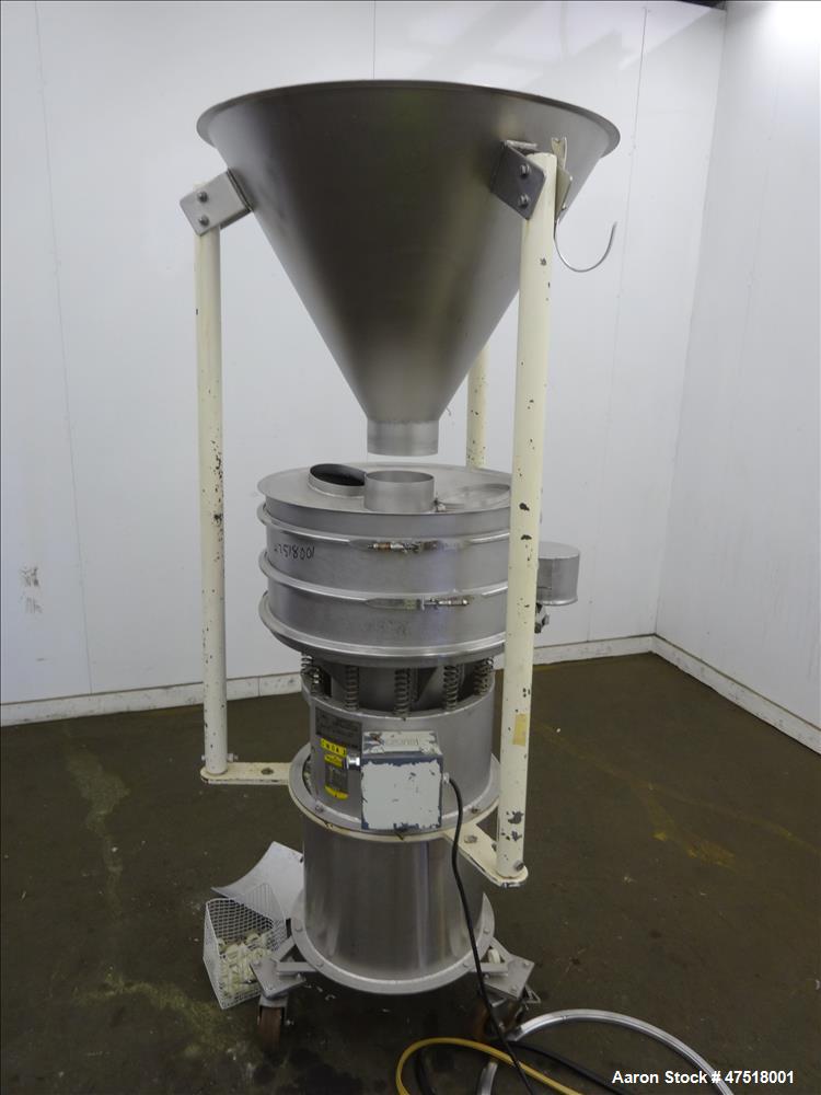 Used Sweco Screener Sieve, Model LS24S44, 304 stainless steel, 24" diameter,
