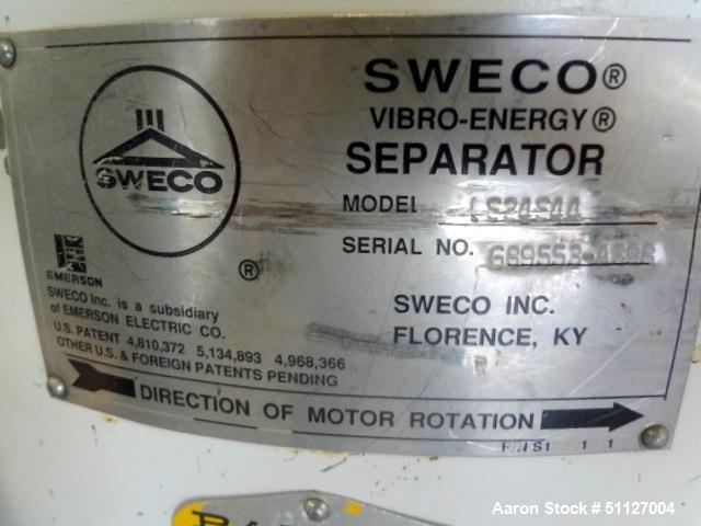 Used- Sweco 24" Screener, Model LS24S44, Stainless Steel.