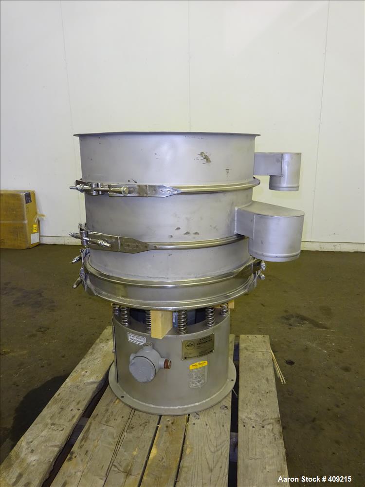 Used Sweco Screener, Model LS24Y, 304 Stainless Steel. 24" Diameter, double dec