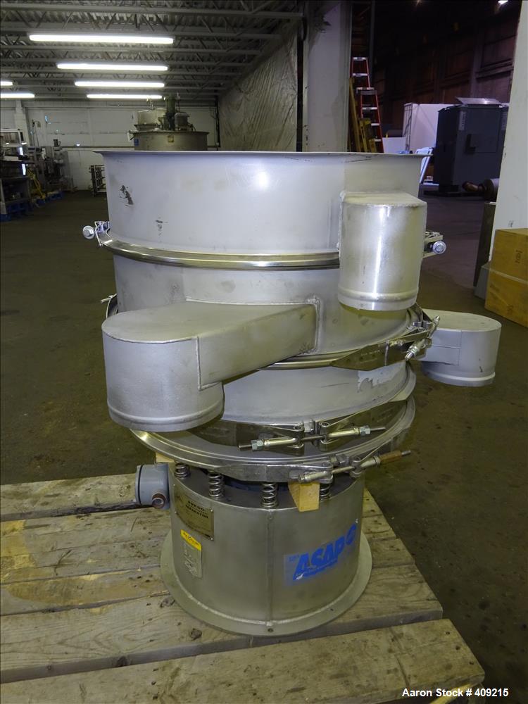 Used Sweco Screener, Model LS24Y, 304 Stainless Steel. 24" Diameter, double dec