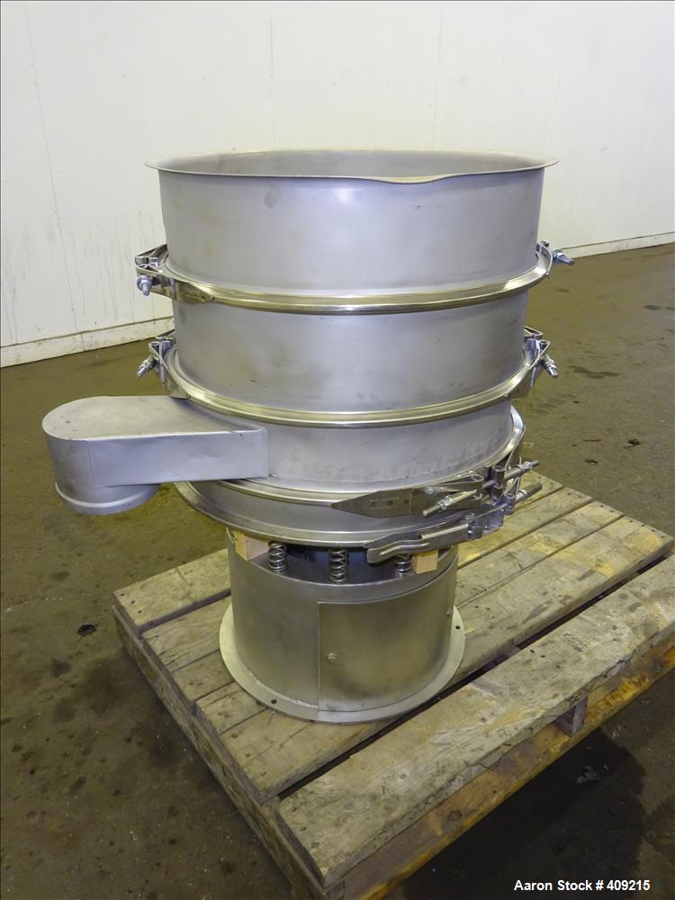 Used Sweco Screener, Model LS24Y, 304 Stainless Steel. 24" Diameter, double dec