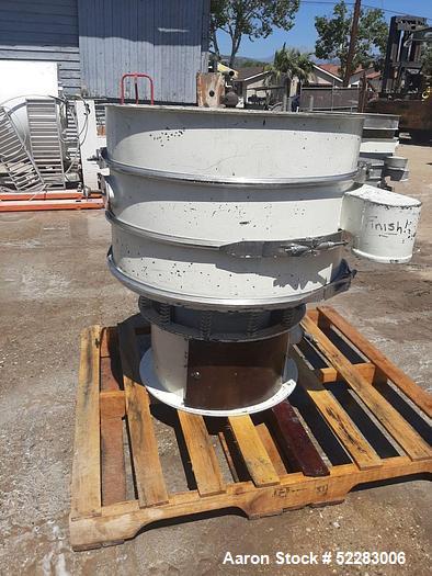 Used Sweco 30" Diameter Double Deck Carbon Steel Screen, Model LS30C6666. Driven by 1/2 HP, 1140 RPM, 220/440 Volt, 3-phase, 60 Hz motor. Serial number LS30-277-33. Screen tested and is in working co...