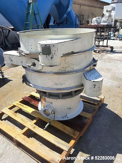 Used Sweco 30" Diameter Double Deck Carbon Steel Screen, Model LS30C6666. Driven by 1/2 HP, 1140 RPM, 220/440 Volt, 3-phase, 60 Hz motor. Serial number LS30-277-33. Screen tested and is in working co...