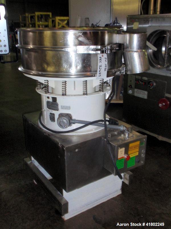 Used 30" Sweco screener, model LS30S64, stainless steel construction, single deck, on base with 1/2 HP motor, serial# LS30-276-47.