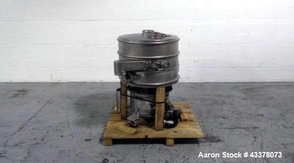 Used Sweco 30" Screen, Model LS30S666. Stainless steel construction including base, two deck design with cover, on base with 0.5hp, 440 volt motor, serial# LS30-184-7.