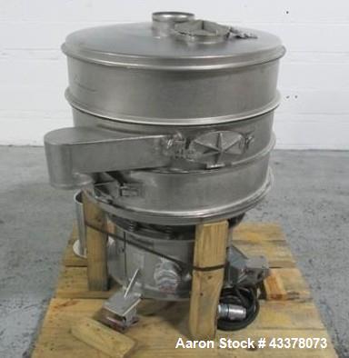 Used Sweco 30" Screen, Model LS30S666. Stainless steel construction including base, two deck design with cover, on base with 0.5hp, 440 volt motor, serial# LS30-184-7.