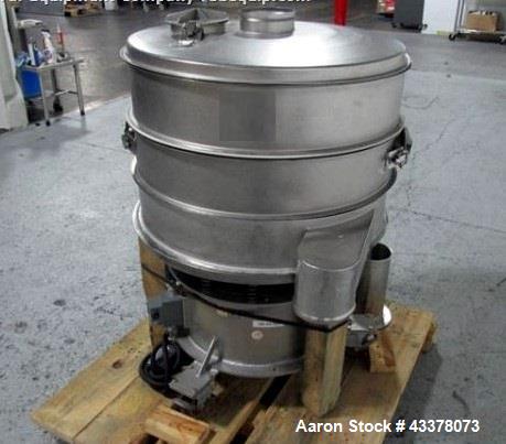 Used Sweco 30" Screen, Model LS30S666. Stainless steel construction including base, two deck design with cover, on base with 0.5hp, 440 volt motor, serial# LS30-184-7.