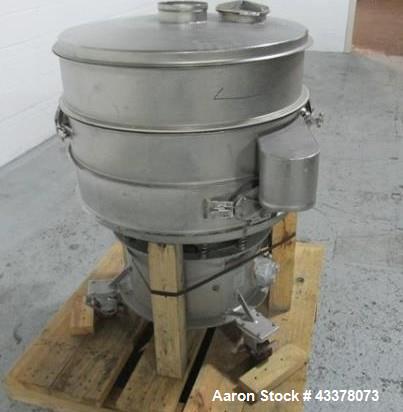 Used Sweco 30" Screen, Model LS30S666. Stainless steel construction including base, two deck design with cover, on base with 0.5hp, 440 volt motor, serial# LS30-184-7.