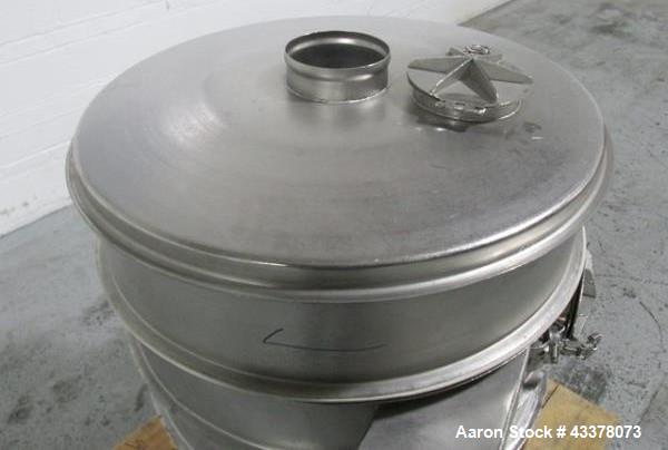 Used Sweco 30" Screen, Model LS30S666. Stainless steel construction including base, two deck design with cover, on base with 0.5hp, 440 volt motor, serial# LS30-184-7.