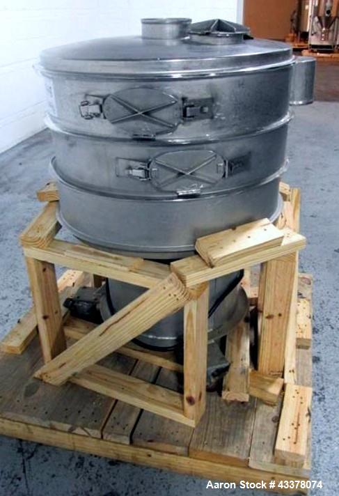 Used Sweco 30" Screen, Model LS30S666. Stainless steel construction including base, two deck design with cover, on base with 0.5hp, 440 volt motor, serial# LS30-184-5.