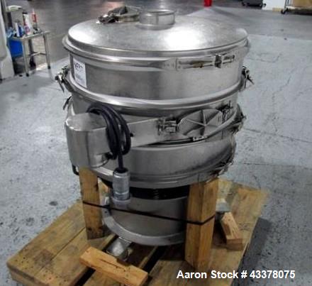 Used Sweco 30" Screen, Model LS30S666. Stainless steel construction including base, two deck design with cover, on base with 0.5hp, 440 volt motor, serial# BL888940.