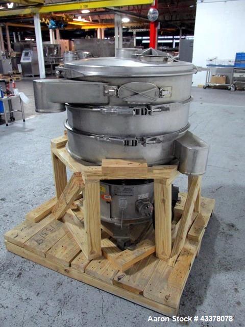 Used Sweco 30" Screen, Model LS30S666. Stainless steel construction including base, single deck with cover, on base with 0.5hp, 440 volt motor, serial# LS30-184-6.