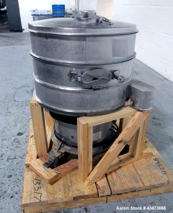 Used 30" Sweco screen, model LS30S666, stainless steel construction including base, two deck with cover, on base with .5 hp, 230/460 volt motor, serial# LS30-184-8.