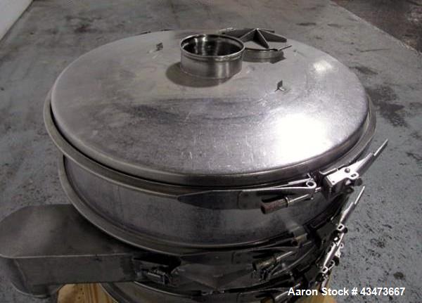 Used 30" Sweco screen, model LS30S666, stainless steel construction including base, 2 deck with cover, on base with .5 hp, 440 volt motor, serial# LS30-184-3.