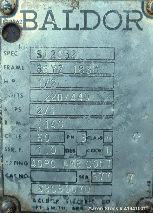 Used Sweco Screener, Model LS30S66, 316 Stainless Steel. 30" diameter, single deck, 2 separation, no top cover. Driven by a 1/2 hp, 3/60/220/440 volt, 1140 rpm motor. Mounted on a carbon steel base w...