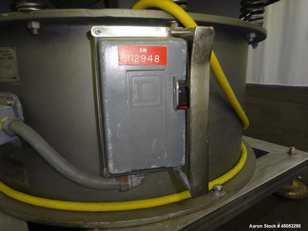 Used Sweco Screener, Model LS48S86, 316 Stainless Steel. 