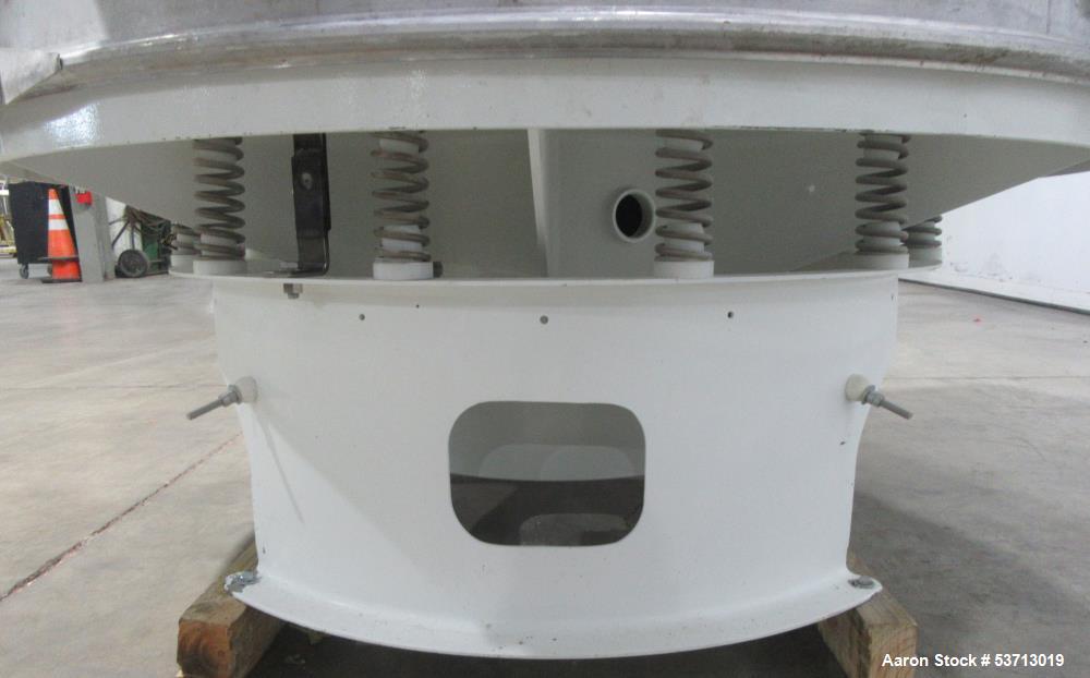 Used Sweco 60" Diameter Screener, Model LS60S101010108, Stainless Steel. Triple deck, 4 separation. Includes top cover. Driven by a 5hp, 3/60/230Volt,1120 rpm motor. Mounted on a painted carbon steel...