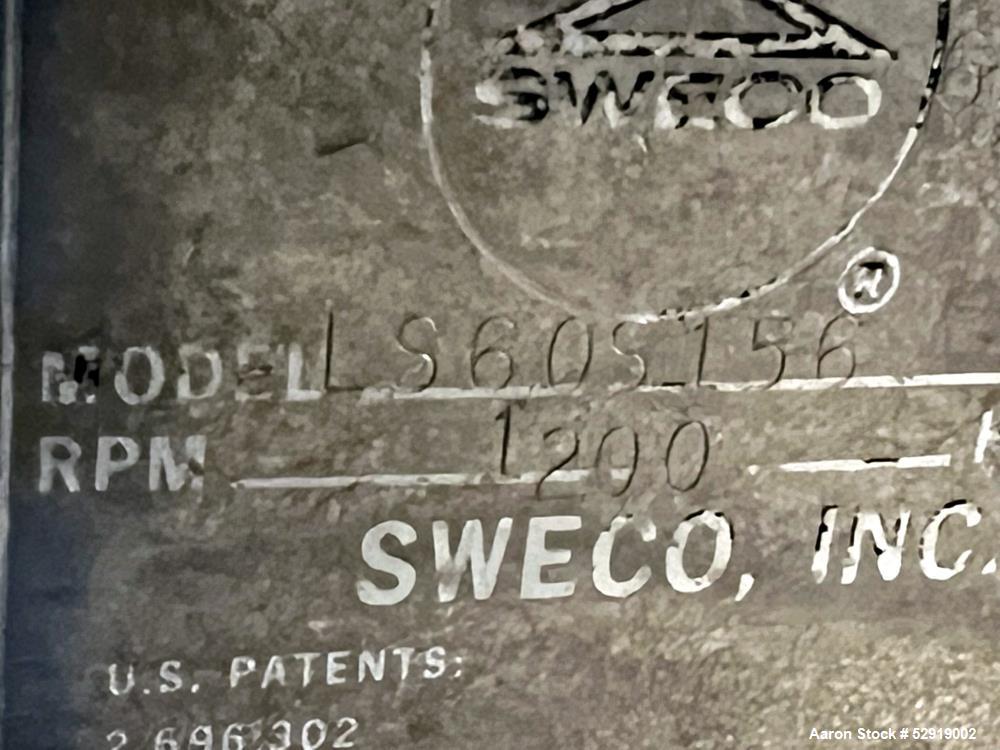 Sweco 60" Vibro-Energy Separator / Screener, Model LS60S156