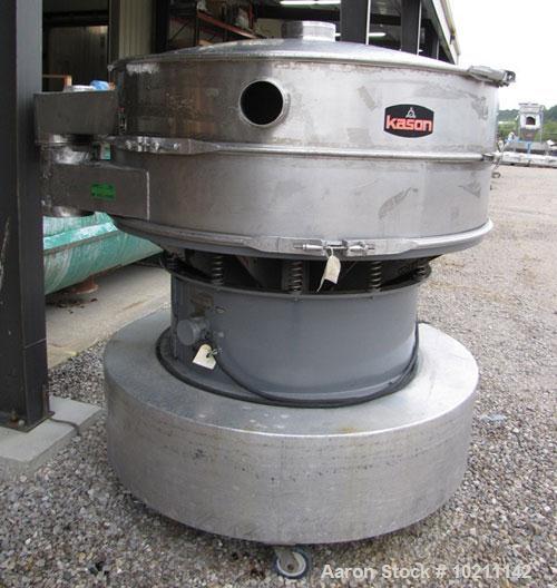 Used-Sweco Screener, Model LS60.  Stainless steel, single deck, 2 separation with top cover.  Driven by a 2-1/2 hp, 3/60/230...