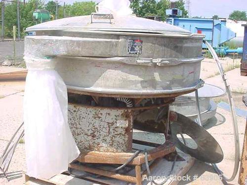 USED: Sweco screener model LS60. Stainless steel, 2 deck, open top. 2.5 hp motor, 3 phase, 1200 rpm.