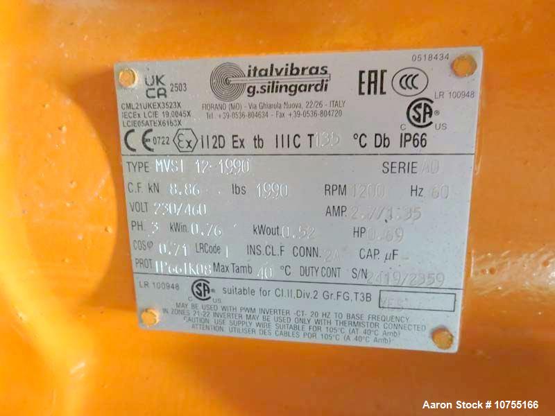 Used Sweco LX60C168 60” Low Profile Screener – Single Deck, 3D Motion, Spare Motor & Springs, Built 2024