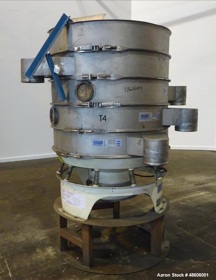 Used Sweco Screener / Separator, Model MX48S888TL, 48" Diameter, 304 Stainless