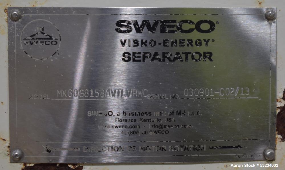 Sweco MX60 Screener, 60" Diameter