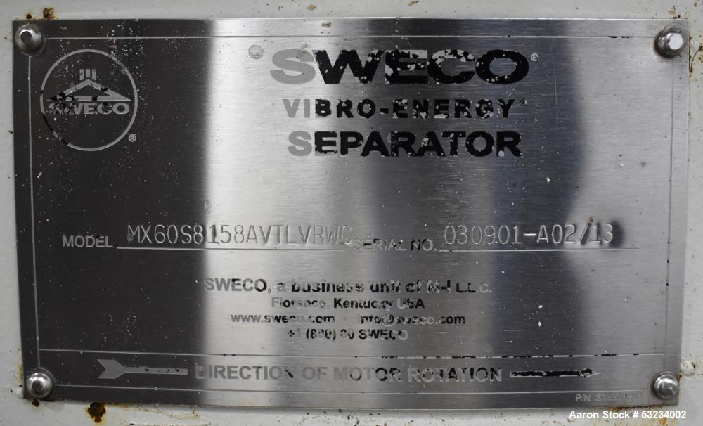 Sweco MX60 Screener, 60" Diameter