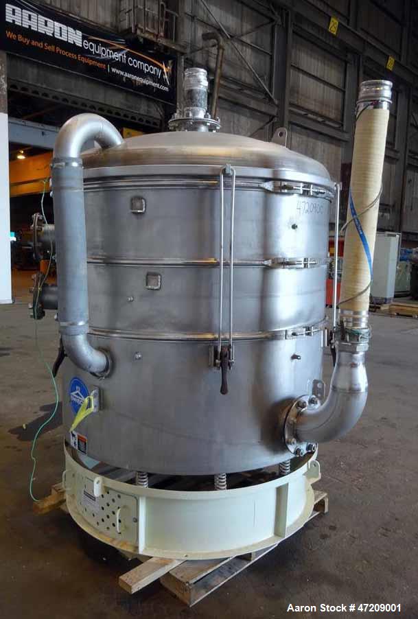 Used- Sweco Pneumatic In-Line Pressure Sifter, Model PS60S241212, 304 Stainless