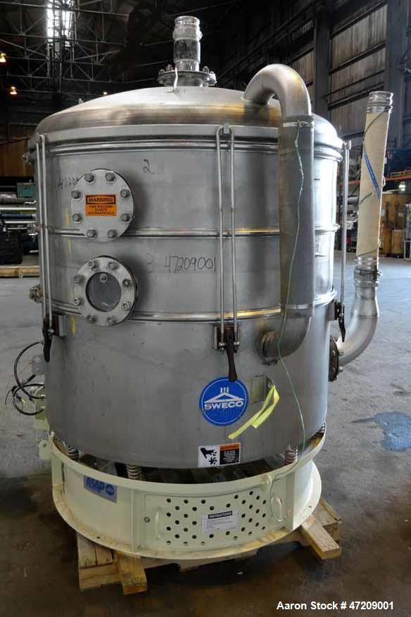 Used Sweco Pneumatic In-Line Pressure Sifter, Model PS60S241212, 304 Stainless