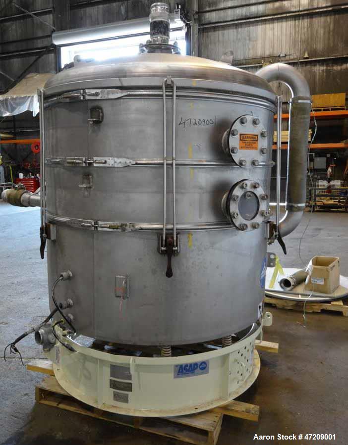 Used- Sweco Pneumatic In-Line Pressure Sifter, Model PS60S241212, 304 Stainless