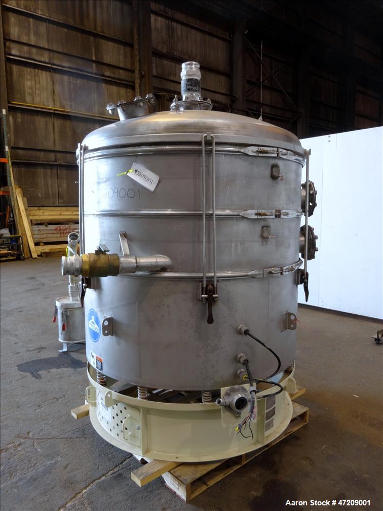 Used Sweco Pneumatic In-Line Pressure Sifter, Model PS60S241212, 304 Stainless