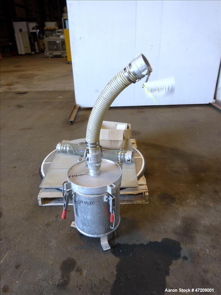 Used- Sweco Pneumatic In-Line Pressure Sifter, Model PS60S241212, 304 Stainless