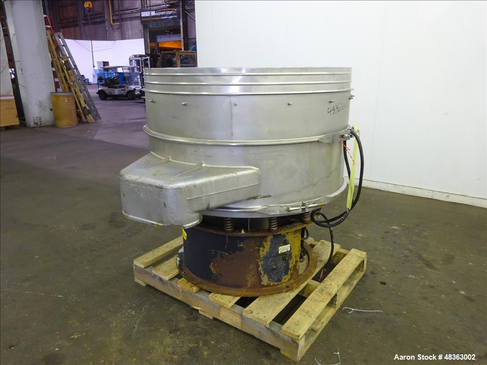 Used Sweco Screener, Model S48S128, 48" diameter, 304 Stainless Steel.