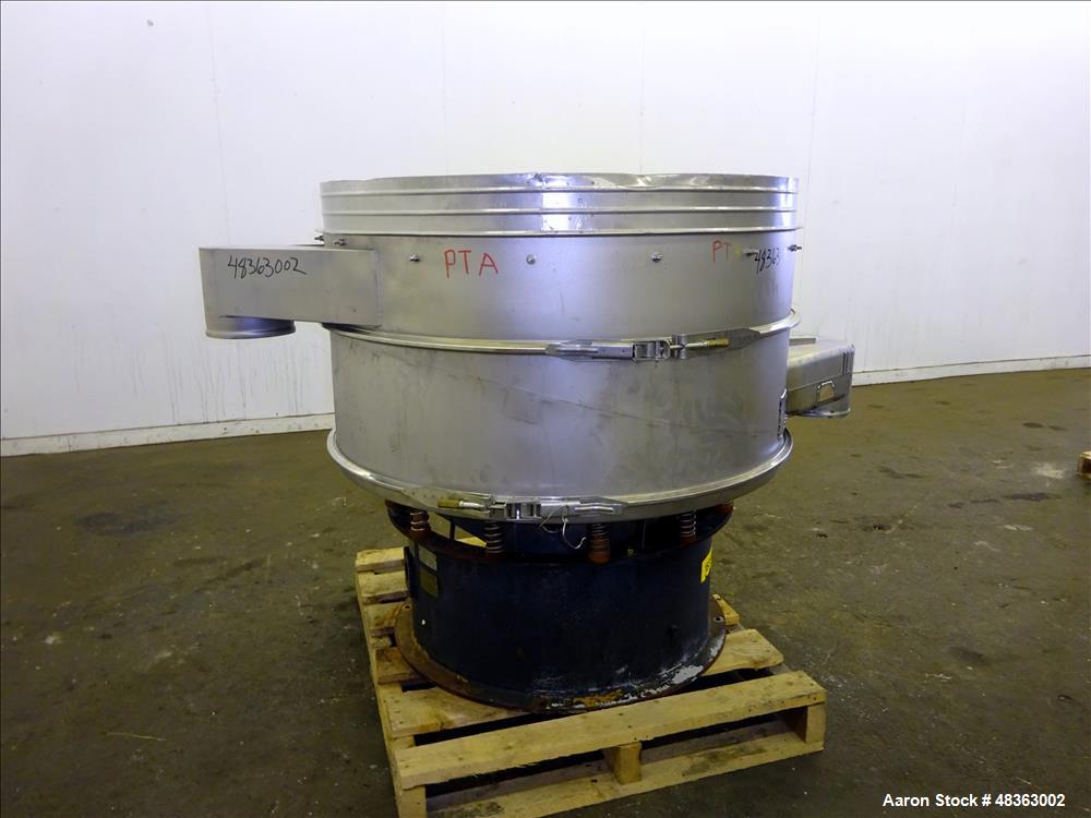 Used Sweco Screener, Model S48S128, 48" diameter, 304 Stainless Steel.