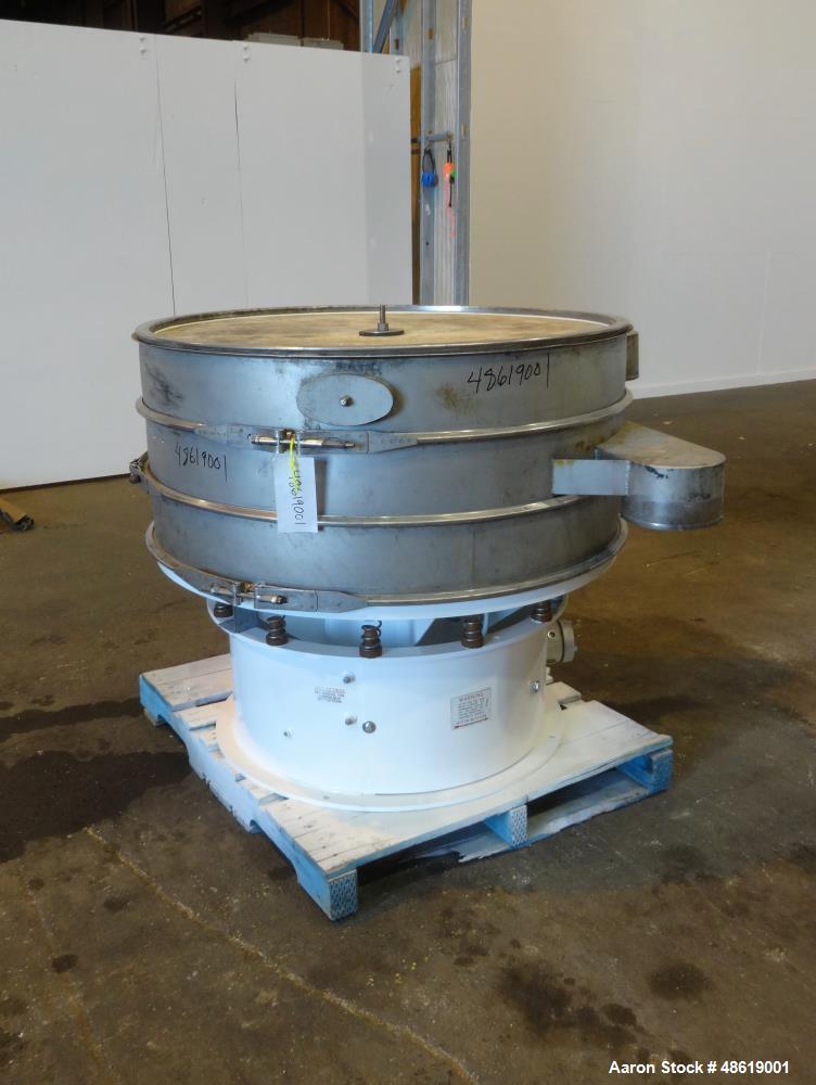 Used Sweco Vibratory Screen, Model S48US666, 304 Stainless Steel, 48" Diameter