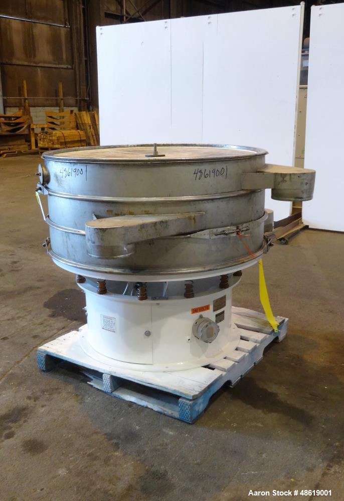 Used Sweco Vibratory Screen, Model S48US666, 304 Stainless Steel, 48" Diameter