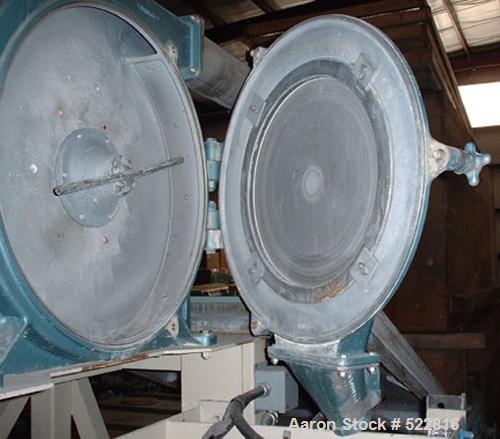 USED: Sweco centrifugal screener, model TS18, with 3 hp motor. 4" inlet, 4" outlet, 3" discharge. Aluminum and stainless steelconstruction. Cincinnati pressure blower model PB-12 included, with1.5 hp...