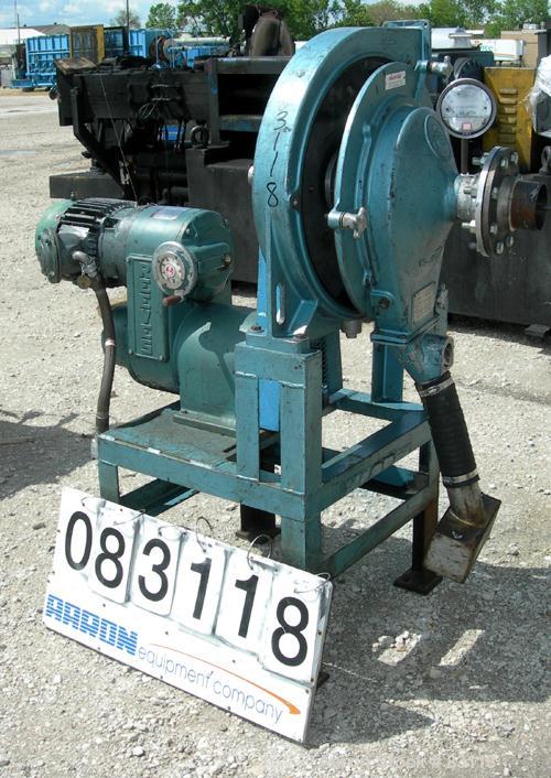 USED: Sweco Turbo Screen Air Classifier, model TS18, aluminum housing. 18" diameter chamber. Rotating air wand, no radial fan. 4" diameter side inlet, 3" bottom outlet, 3" x 3" top outlet, no cyclone...