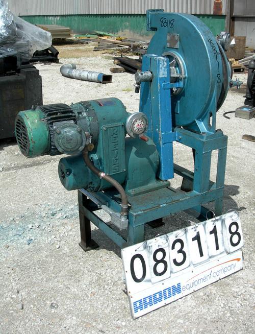 USED: Sweco Turbo Screen Air Classifier, model TS18, aluminum housing. 18" diameter chamber. Rotating air wand, no radial fan. 4" diameter side inlet, 3" bottom outlet, 3" x 3" top outlet, no cyclone...