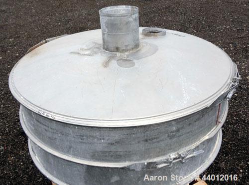 Used Sweco Screener, Model US48D88-HS, 316 Stainless Steel.  48” Diameter single deck, 2 separation.  304 Stainless steel top cover.  Driven by a 2-1/2 hp, 3/60/230/460 volt, 1765 rpm motor. Mounted ...