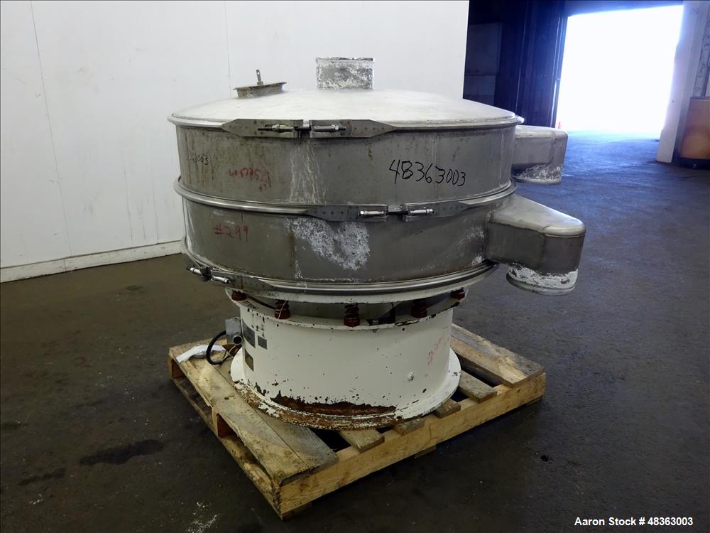 Used Sweco Screener, Model US48S88-HS, 48" Diameter, 304 Stainless Steel.
