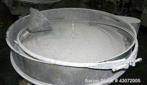 Used Sweco Screener, Model US48S888, 304 Stainless Steel. 48" Diameter, bottom deck only.Driven by a 2.5 hp, 3/60/230/460 volt, 1120 rpm motor. Mounted on a carbon steel base with a carbon steel fram...