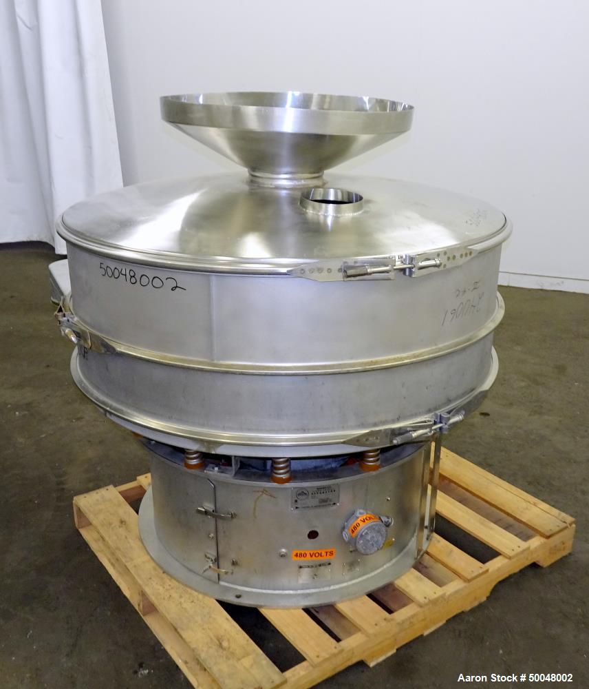 Used- Sweco Screener, 48" Diameter, Model US48S, Stainless Steel.