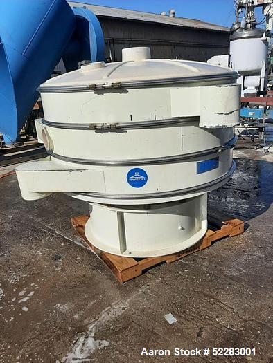 Used Sweco 60" Diameter Double Deck Carbon Steel Screen, Model US60C888. Driven by 2.5 HP, 1160 RPM, 230/460 volt, 3/60Hz motor. Serial number DL59153C. Includes top dust cover. Screen tested and is ...