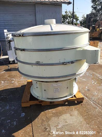 Used Sweco 60" Diameter Double Deck Carbon Steel Screen, Model US60C888. Driven by 2.5 HP, 1160 RPM, 230/460 volt, 3/60Hz motor. Serial number DL59153C. Includes top dust cover. Screen tested and is ...