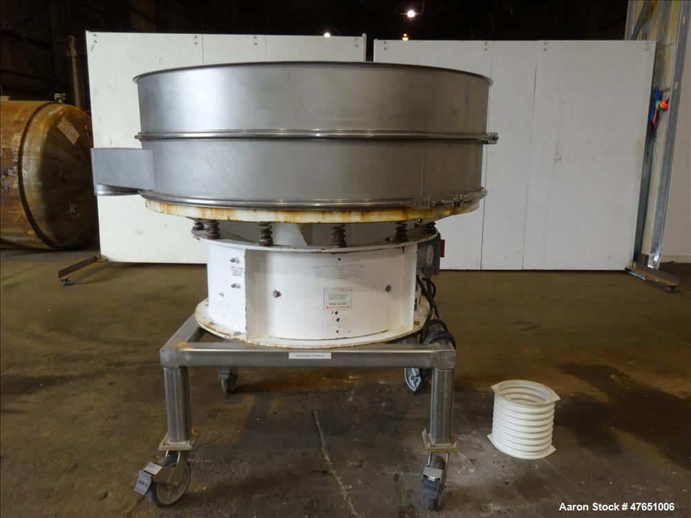 Used Sweco Screener, Model US60D810, 304 Stainless Steel, 60" Diameter.