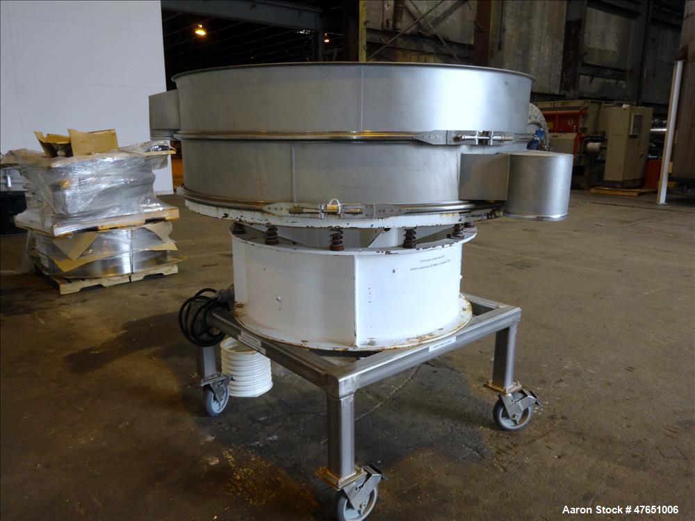 Used- Sweco Screener, Model US60D810, 304 Stainless Steel, 60" Diameter.