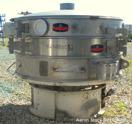 Used- Sweco Screener, Model US60S1088-002, 316/304 Stainless Steel. 60" diameter, double deck, 3 separation, with top cover ...