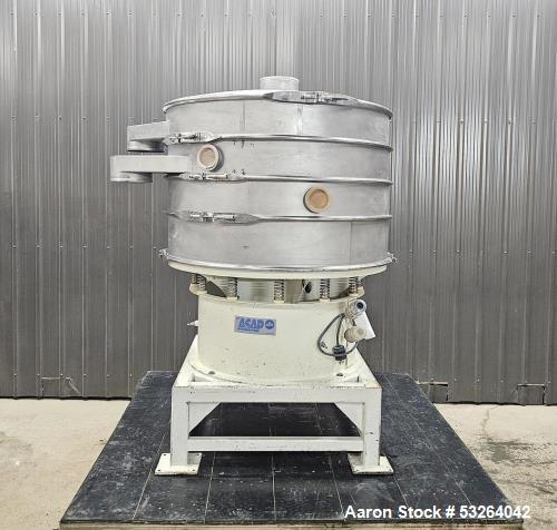 Used Sweco Vibrating Screener, Model XS48S666TLWC | 48” Diameter | 4-Deck Stainless Steel | 2.5 HP, 460V | Equipped with 26T, 28T & 60T Screens